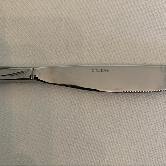 Oneida FLIGHT RELIANCE 9 Glossy Hollow 9" Dinner Knives Knife Set Stainless USA - Picture 4 of 5